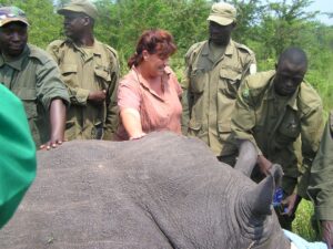 Ms Angie Genade Executive Director of RFU, with Rangers